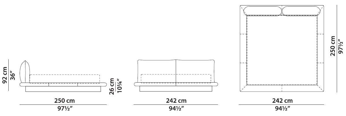 Двуспальная мягкая кровать Baxter Aura ARCH-00075198 - Вид №19