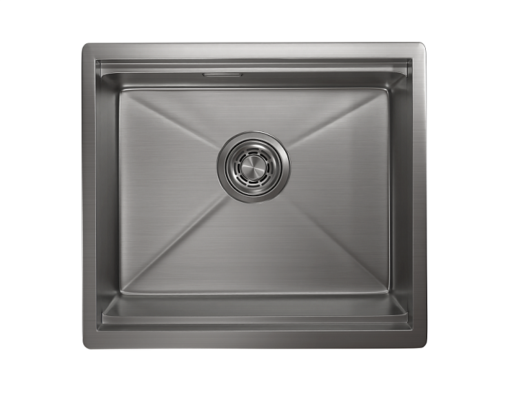 KS-5045U, СТАЛЬ САТИН, стальная кухонная мойка KITCHEN SPACE GRANULA KS-5045U-ST314 - Вид №1