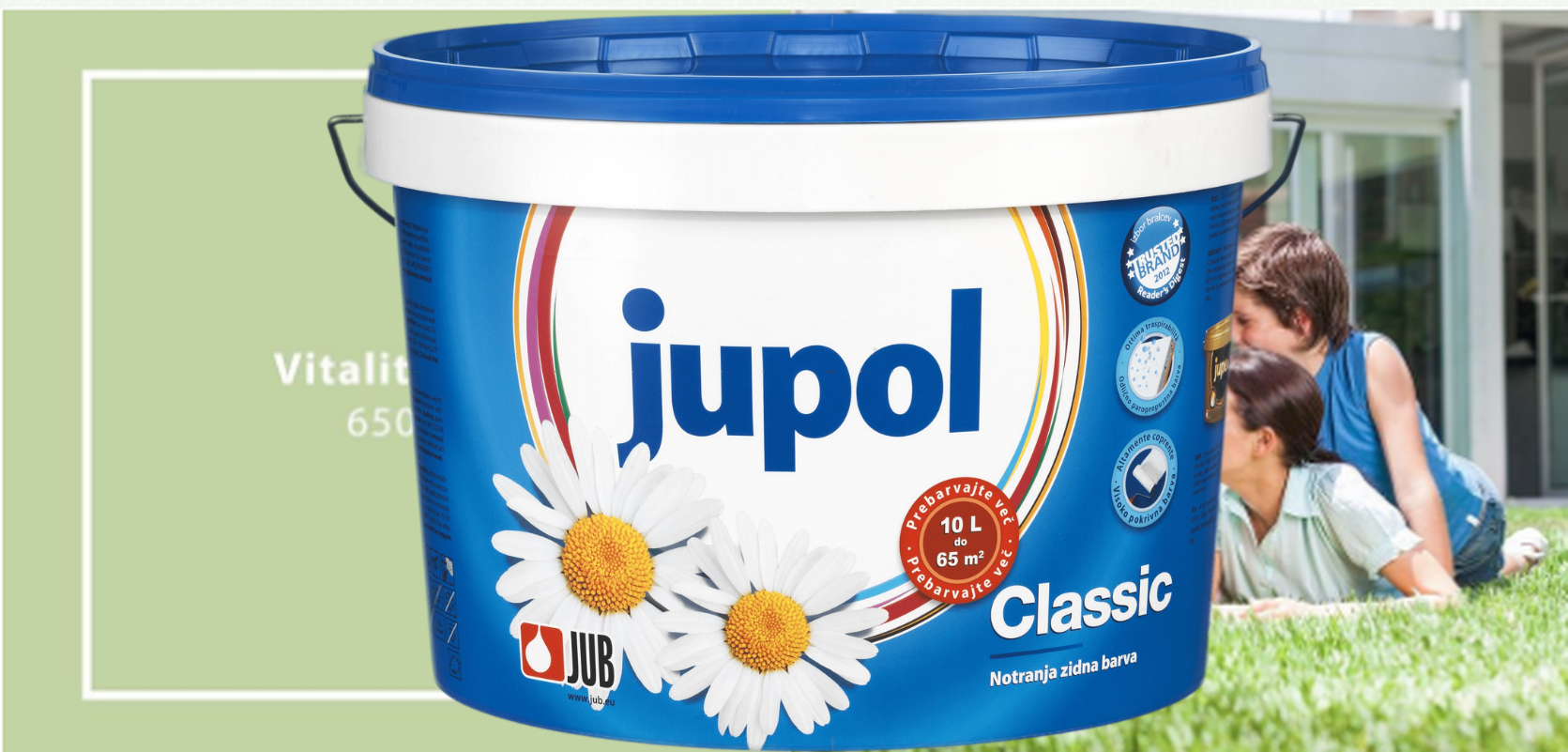 91064843 Краска для стен и потолков 1009826-650D JUPOL CLASSIC цвет салатовый база А 5 л STLM-0464755 JUB