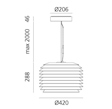 Алюминиевый открытый подвесной светильник Artemide нарезка ARCH-00073116 - Вид №14