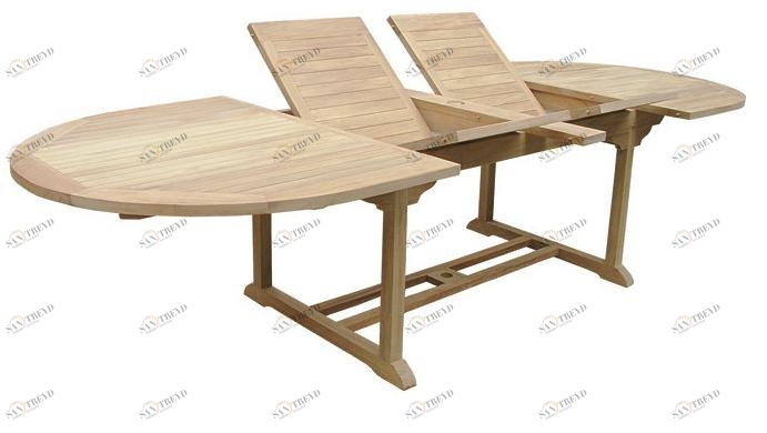 Il Giardino di Legno Садовый стол из дерева овальной формы раздвижной  402 