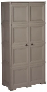 Шкаф бельевой пластиковый светло-коричневый с 4 секциями 164 см Omnimodus TONTARELLI ДЛЯ ЖИЗНИ 012122 Серый