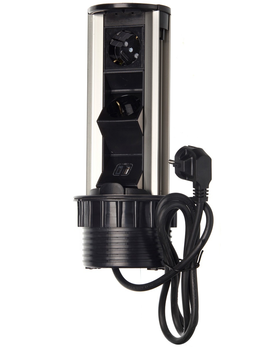 Блок электрических розеток Solo 12001 Silver NAVAKO  - Вид №2