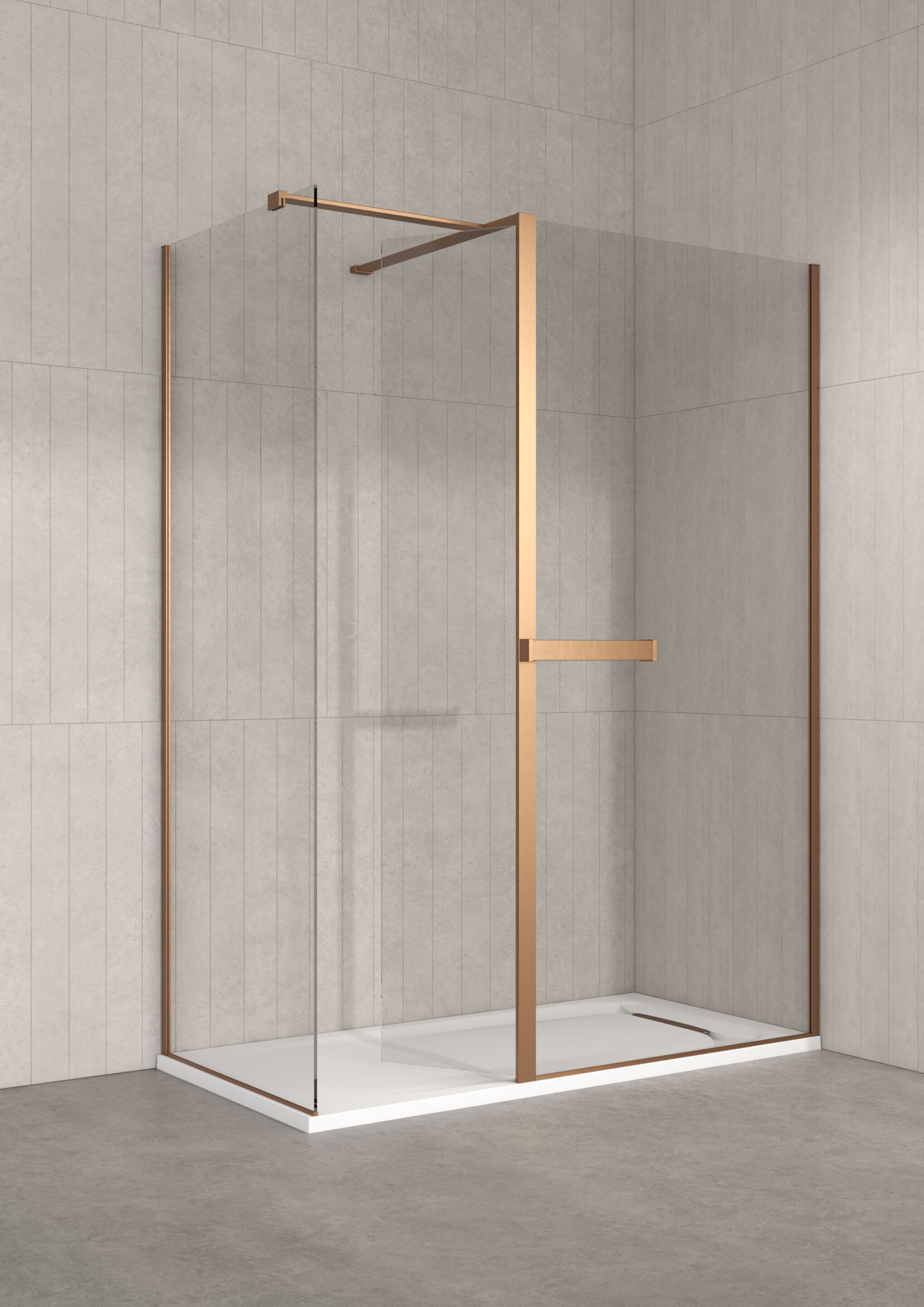 Угловой душ из закаленного стекла Kinedo Pure Alu-8 Walk-in ARCH-00014820 - Вид №2