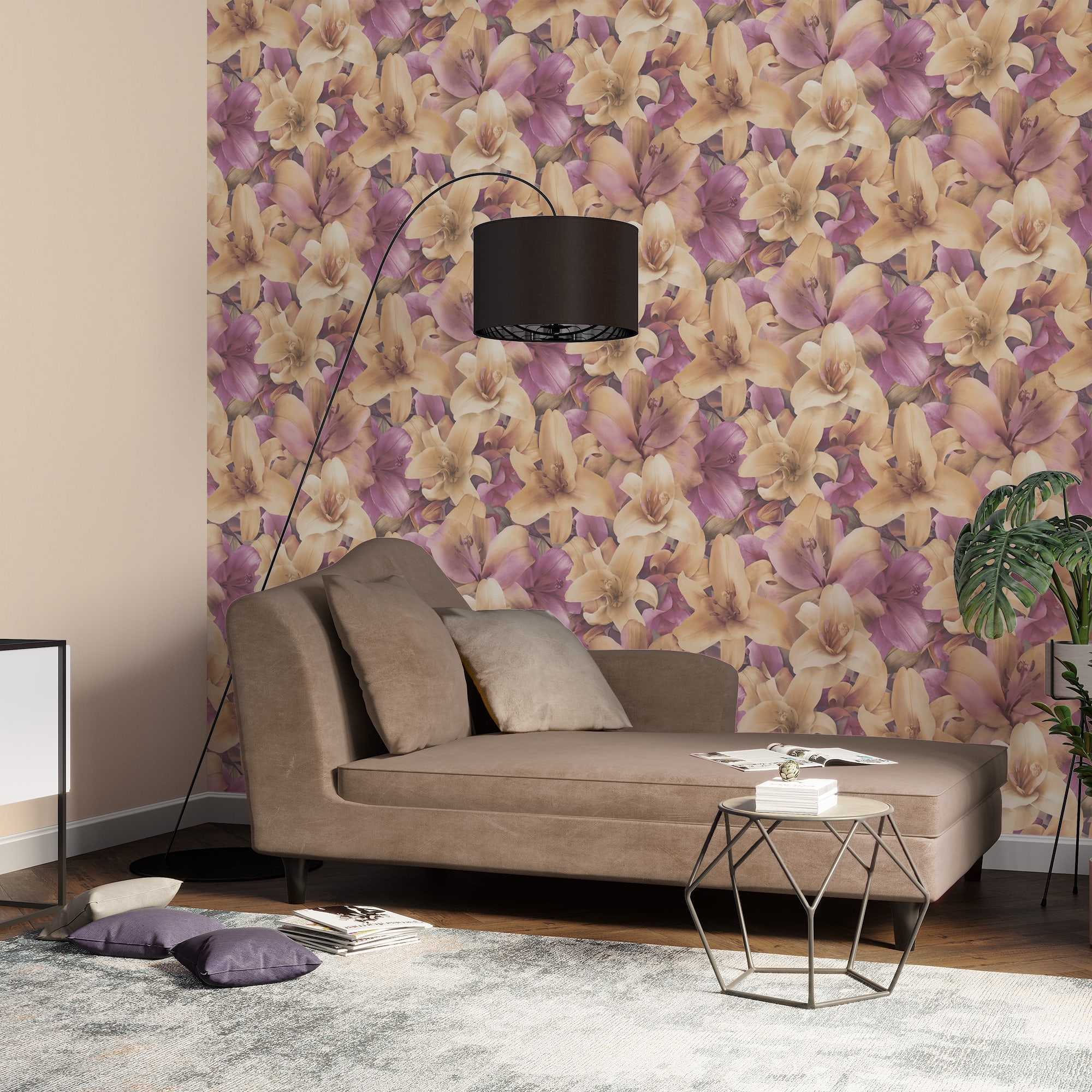 82912558 Обои флизелиновые фиолетовые 1.06 м PP71461-35 Lilium Santreyd - Вид №3