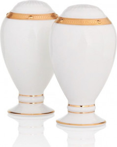 32125 Noritake Набор соль и перец Noritake "Рочель,золотой кант" 8,5см Фарфор костяной