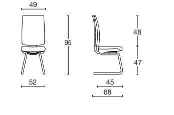 Тканевый консольный операционный офисный стул с подлокотниками Diemme Five ARCH-00063687 - Вид №4