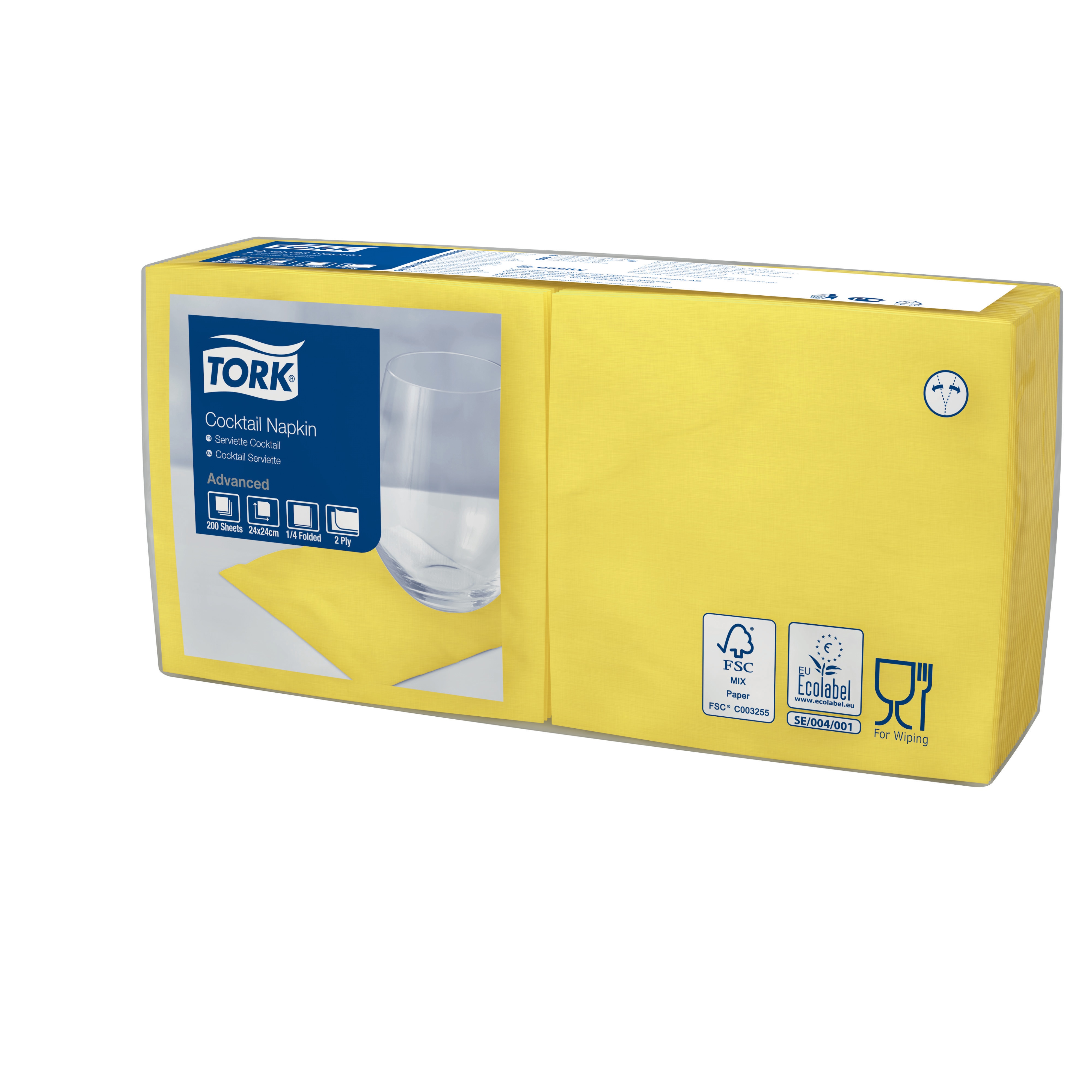 47782339 Желтая коктейльная салфетка Tork  - Вид №1