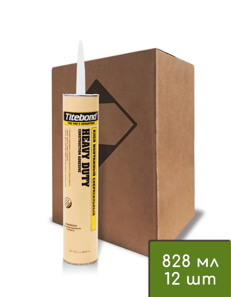 90815077 Клей монтажный Titebond Heavy Duty 828 мл 12 шт STLM-0395110