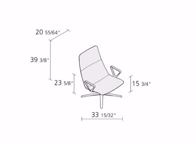Спицевое вращающееся кресло с подлокотниками Alias тонкий ARCH-00074389 - Вид №7