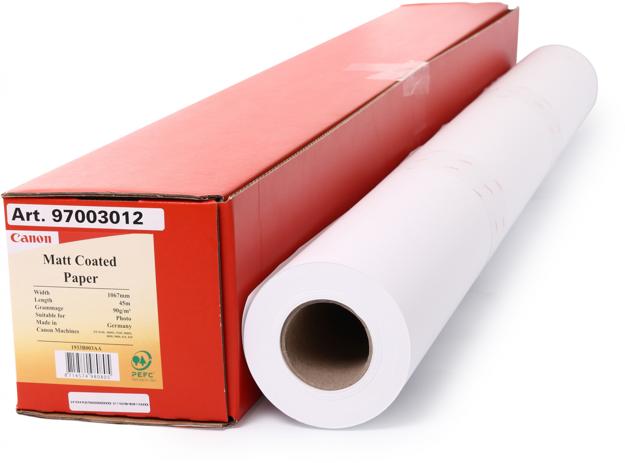 1933B003 matt coated paper 90gsm 1067mmx45m Canon 
