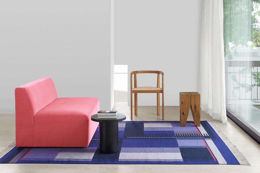 e15 Прямоугольный шерстяной коврик с геометрическими мотивами  Rh02  - Вид №2