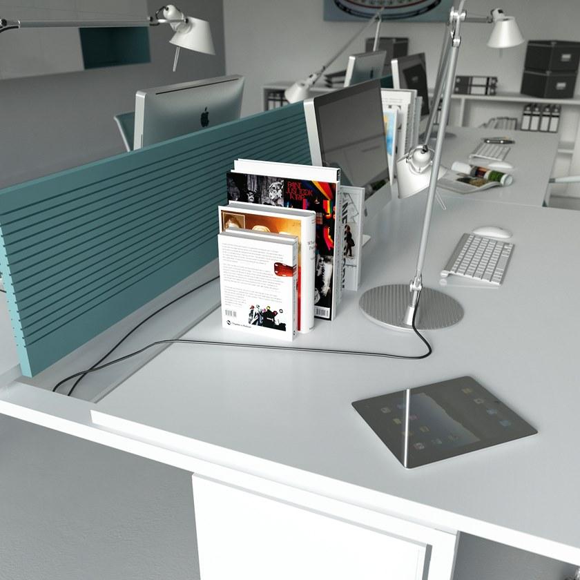 Elitable Стол из лакированного дерева с системой прокладки кабелей Eco sun-id-1462378 - Вид №8