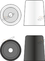 Бампер WT 02 20 023 WT Tecfi 20 x 23  Черный 