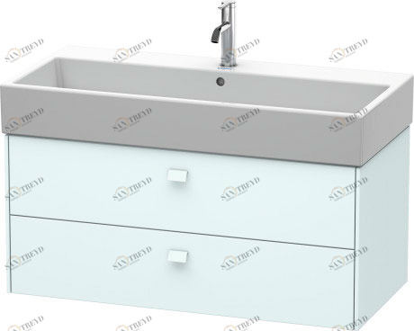BR415600909 Тумбочка подвесная Brioso #BR4156 984 x 459 мм Светло-голубой матовый декор Duravit