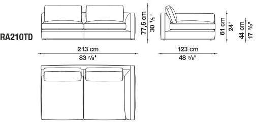 B&B Italia Модульный угловой диван из ткани Richard sun-id-1472345 - Вид №63