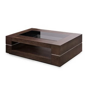 Журнальный столик прямоугольный коричневый со стеклянной столешницей Vision 5 PUSHA PUSHA 062870 Коричневый