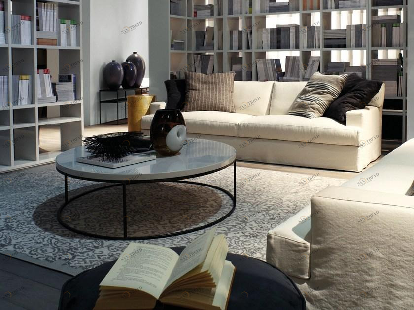 Meridiani Круглый деревянный журнальный столик sun-id-1474541