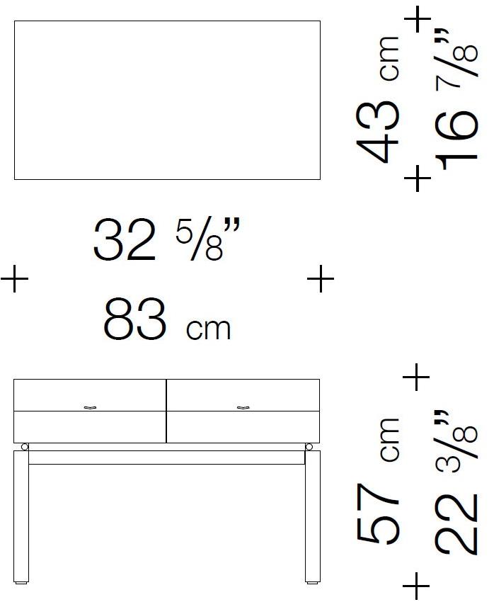 Garbarino Прямоугольная прикроватная тумбочка из дуба с ящиками Elementare 204 tnt  - Вид №3