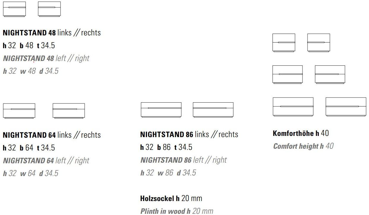 ZEITRAUM Прикроватная тумбочка из массива дерева с ящиками sun-id-1504349 - Вид №6