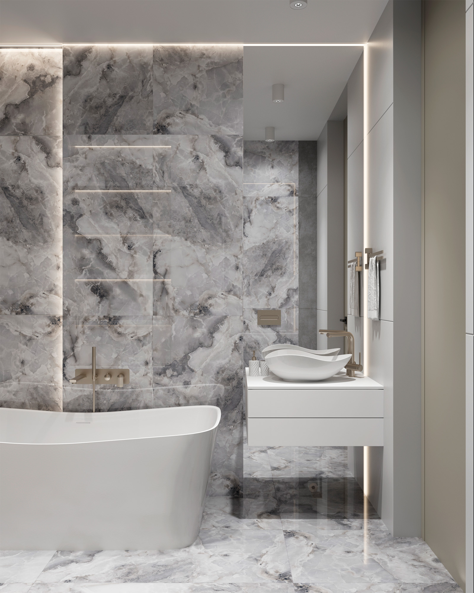 Керамогранит INVISIBLE ONYX GREY 60х120 Arcadia Ceramica FP1026-A STLM-1438068 89384202