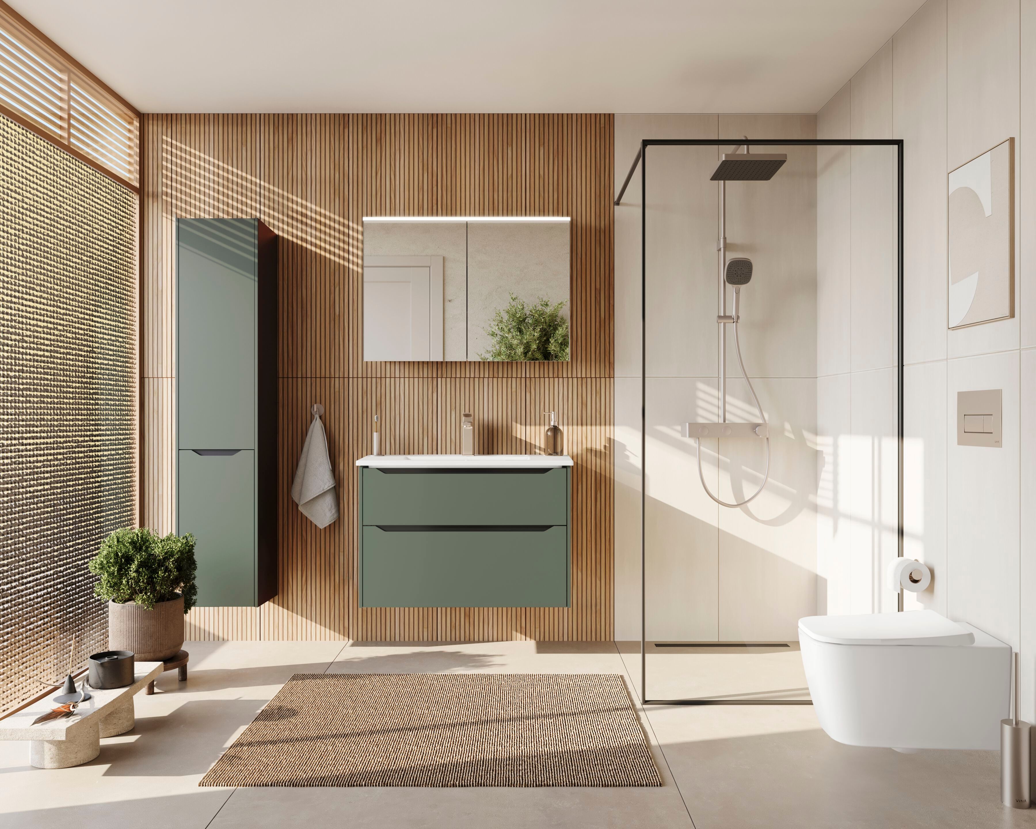 Подвесная колонна для ванной комнаты с дверями VitrA Bathrooms Integra Square ARCH-00031150 - Вид №8
