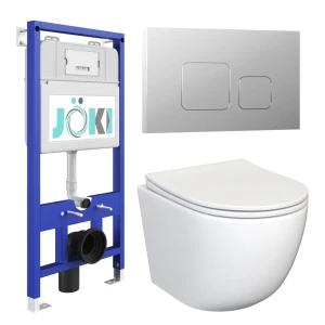 91904835 Комплект инсталляция с унитазом Joki JKS105011701CH цвет белый STLM-1528995