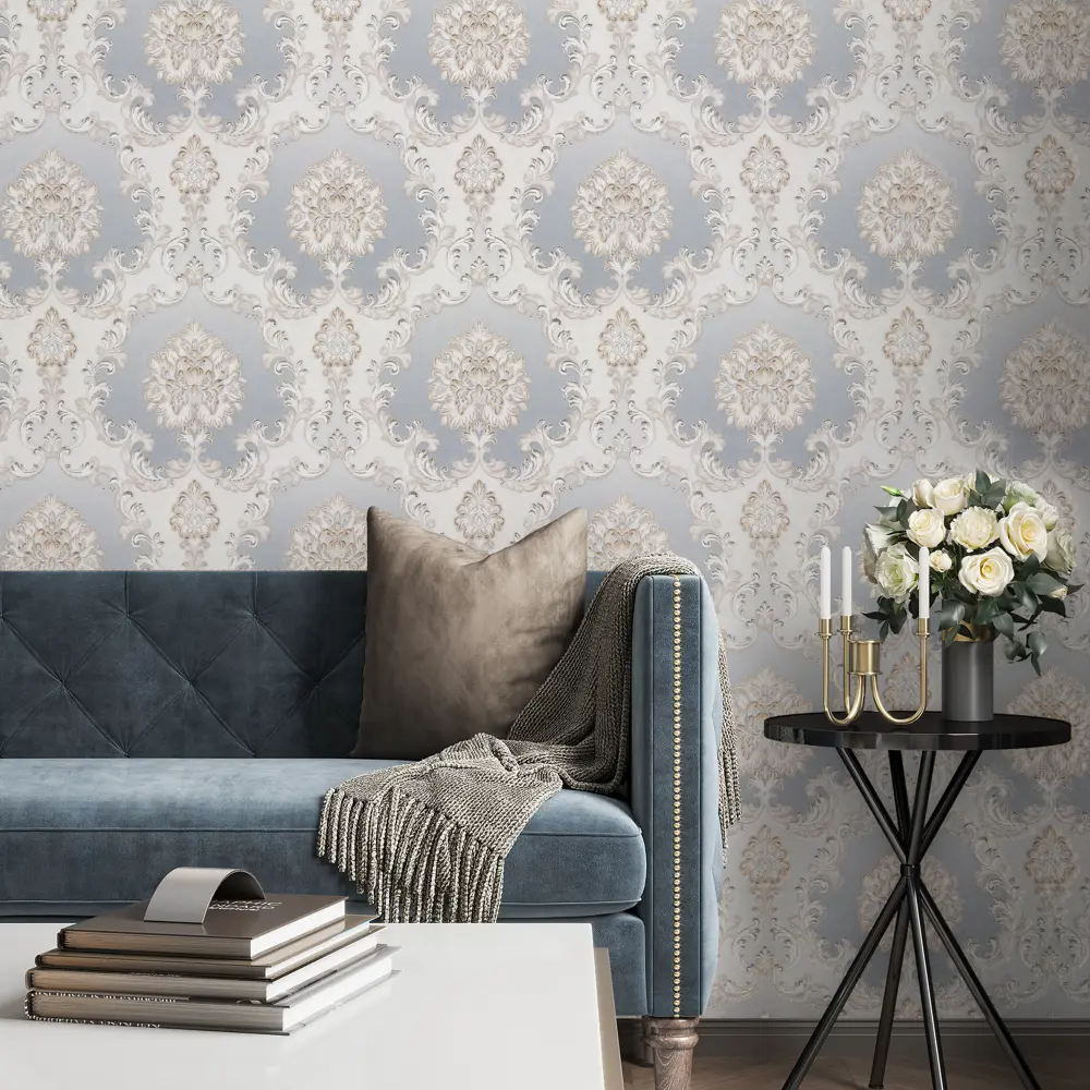 Флизелиновые обои Palitra Planet Margaret в небесно-голубом оттенке 89363099 Marsella STLM-0828406 - Вид №2