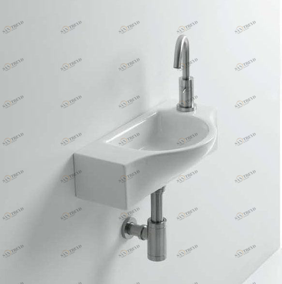 41885 Подвесная раковина настенная овальная   белая Santreyd 