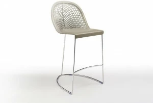 Midj Высокий кожаный табурет со спинкой Guapa