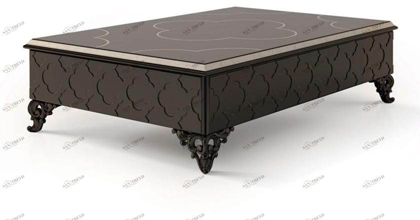 Carpanese Home Низкий деревянный журнальный столик с вещевым ящиком Heritage 6132