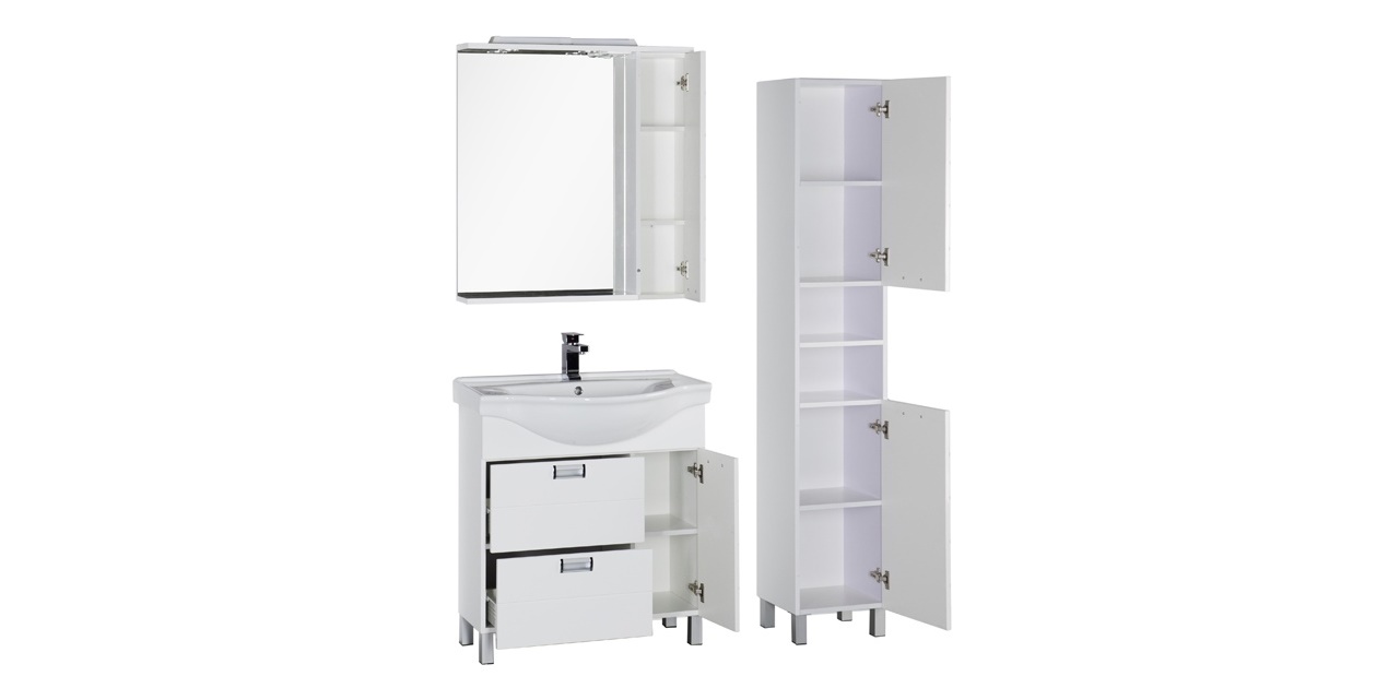 Комплект мебели Aquanet Сити 80 белый 00173229 - Вид №3