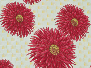 Жаккардовая ткань с цветочным рисунком