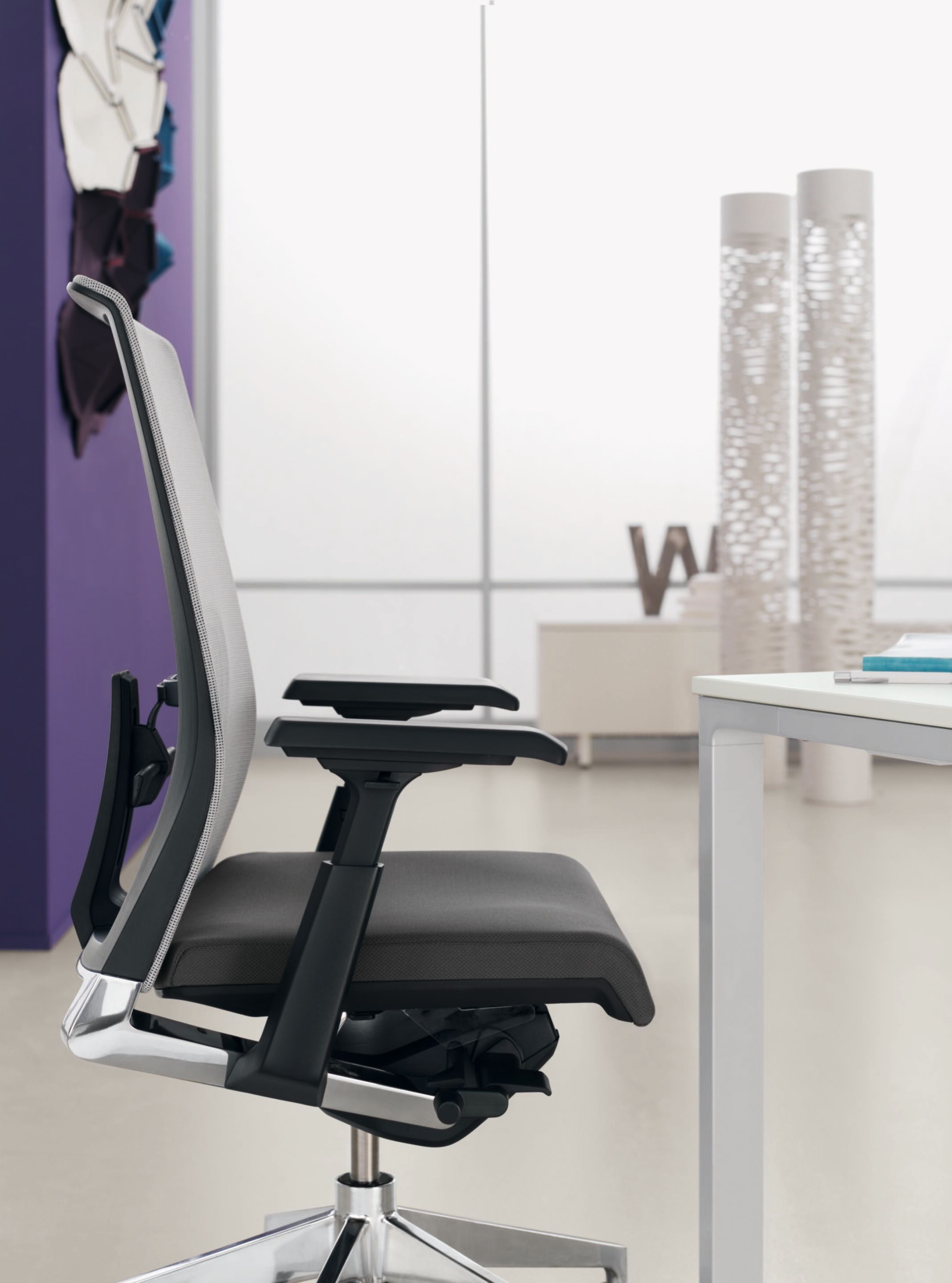 Тканевый поворотный мягкий операционный стул с колесами Haworth Very ARCH-00125159 - Вид №8