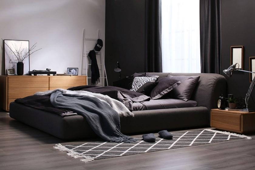 Heavens Двуспальная кровать из ткани с мягким изголовьем Andrea sun-id-1479243 - Вид №2