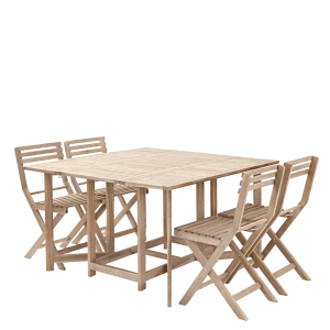 Набор садовой мебели Naterial Origami складной акация: стол и 4 стула