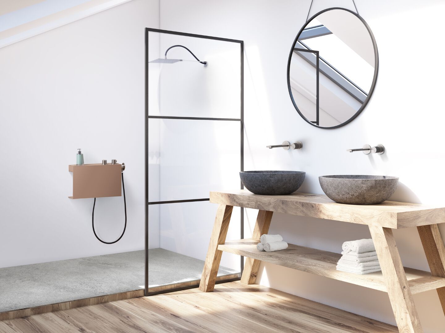 Душевая колонка из нержавеющей стали с душем и ручным душем Cropelli Alyssia ARCH-00112619 - Вид №32