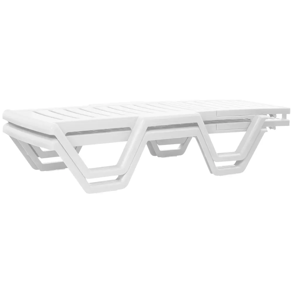 Шезлонг Атлант 186x63x32 см пластик белый Santreyd STLM-2089380 - Вид №8
