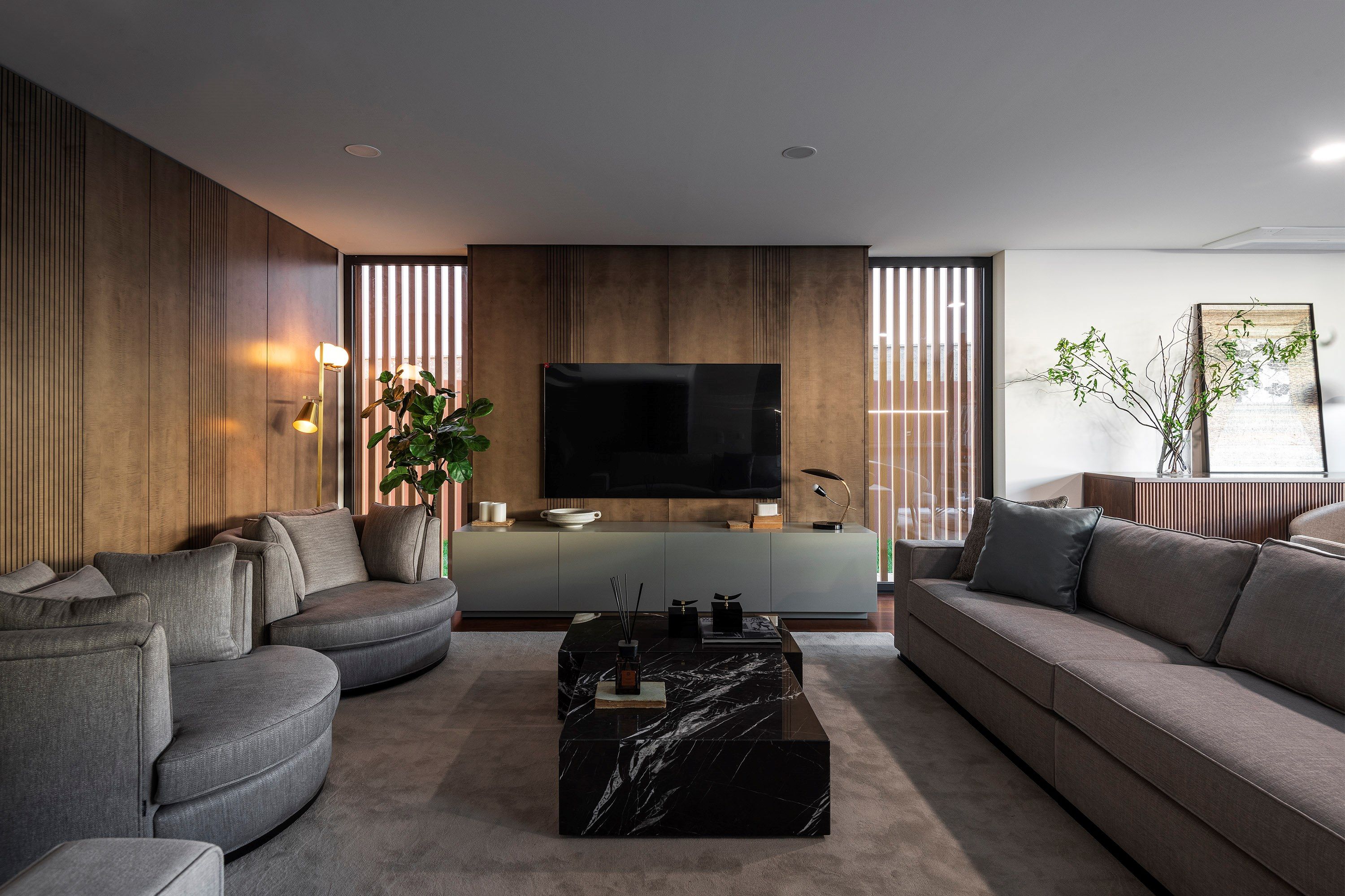 Бархатный диван с полуостровом Stylish Club Fortune ARCH-00130179 - Вид №12