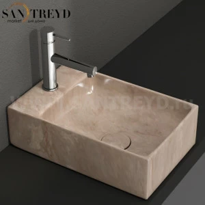 B6R40AB Подвесная раковина настенная прямоугольная Ceramica Globo T-EDGE