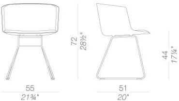 Lapalma Кресло-санки с обивкой Cut S139-140 - Вид №6