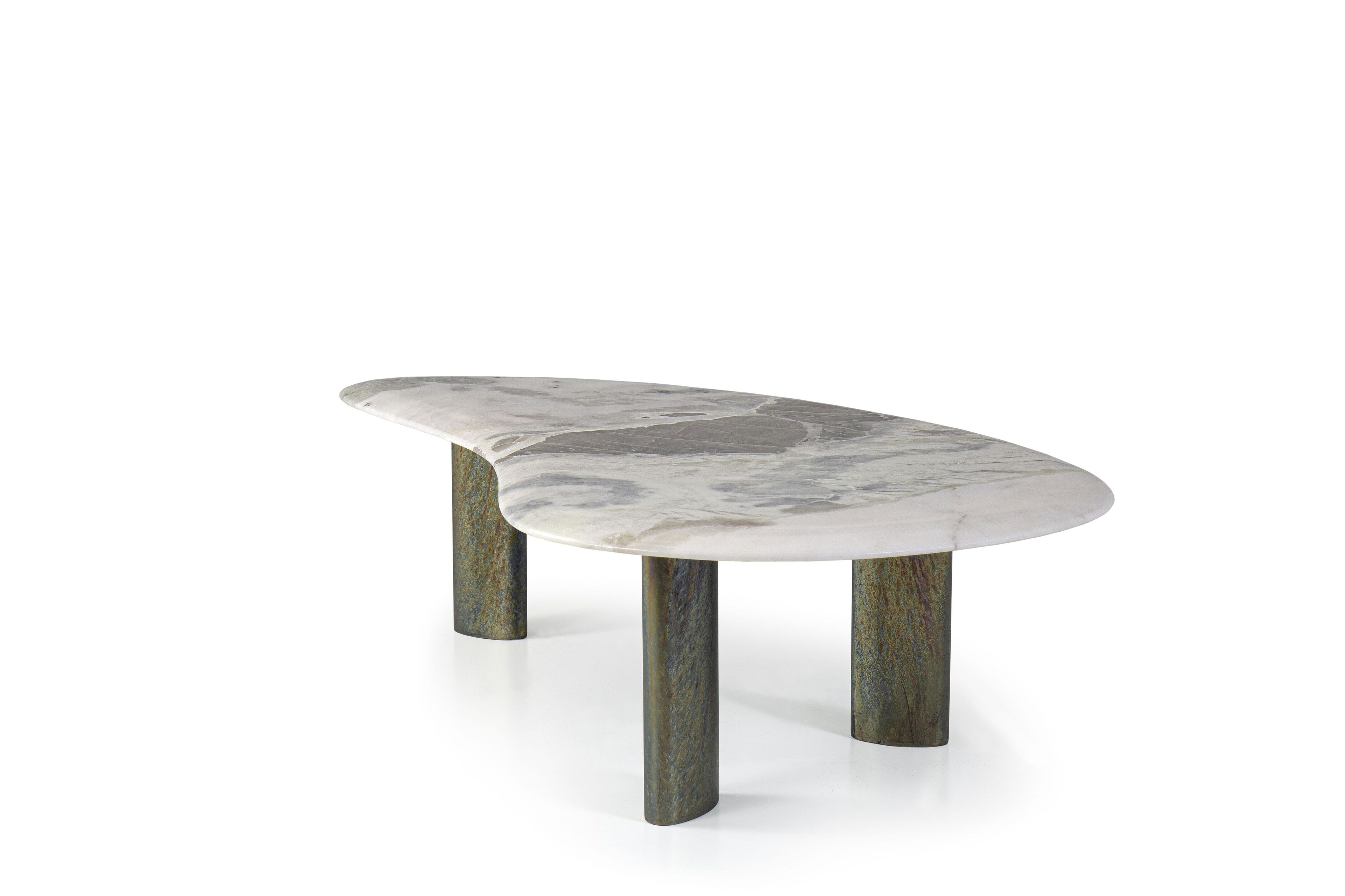 Журнальный столик из дерева и мрамора для гостиной Borzalino EGEO ARCH-00054382 - Вид №4