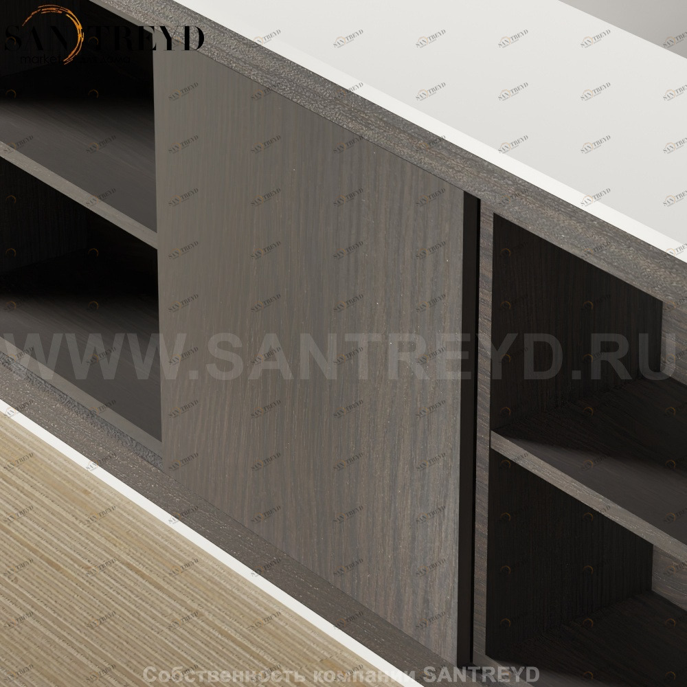 Ящик с дверцей для ванны CARTESIO W темный дуб Agape AVAS1002RW