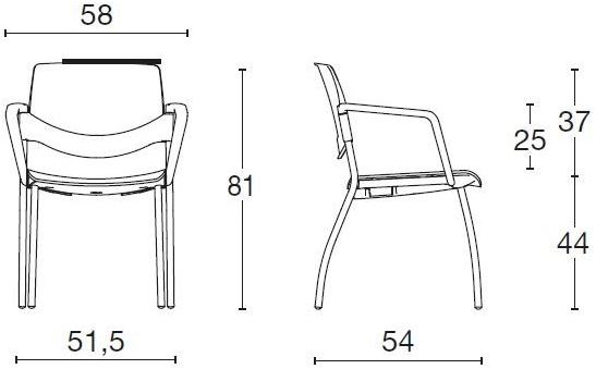 Diemme Штабелируемое кресло для конференций из ткани Sunny new sun-id-1405941 - Вид №5