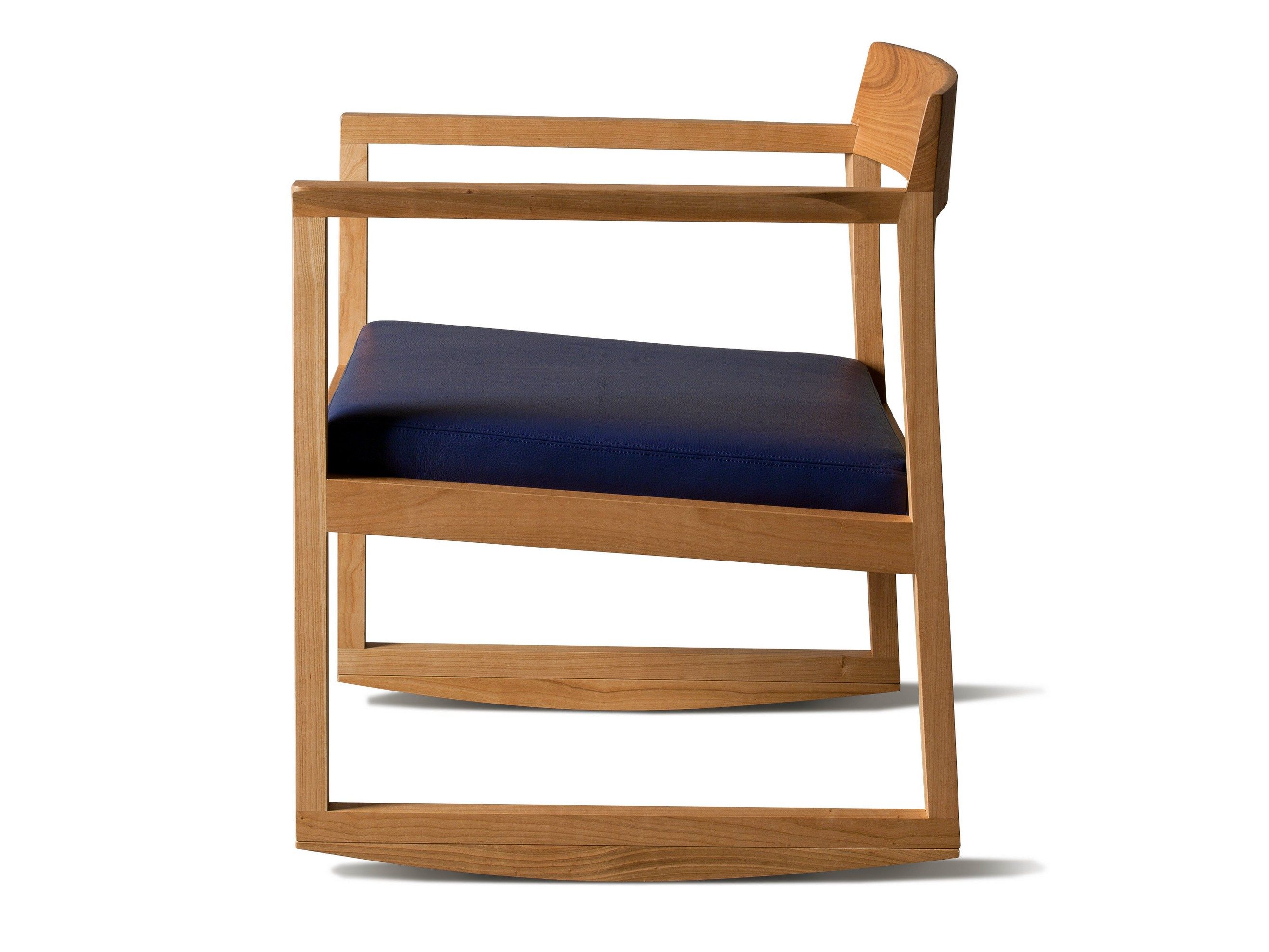 Вишневое кресло-качалка с подлокотниками Morelato современный ARCH-00068003