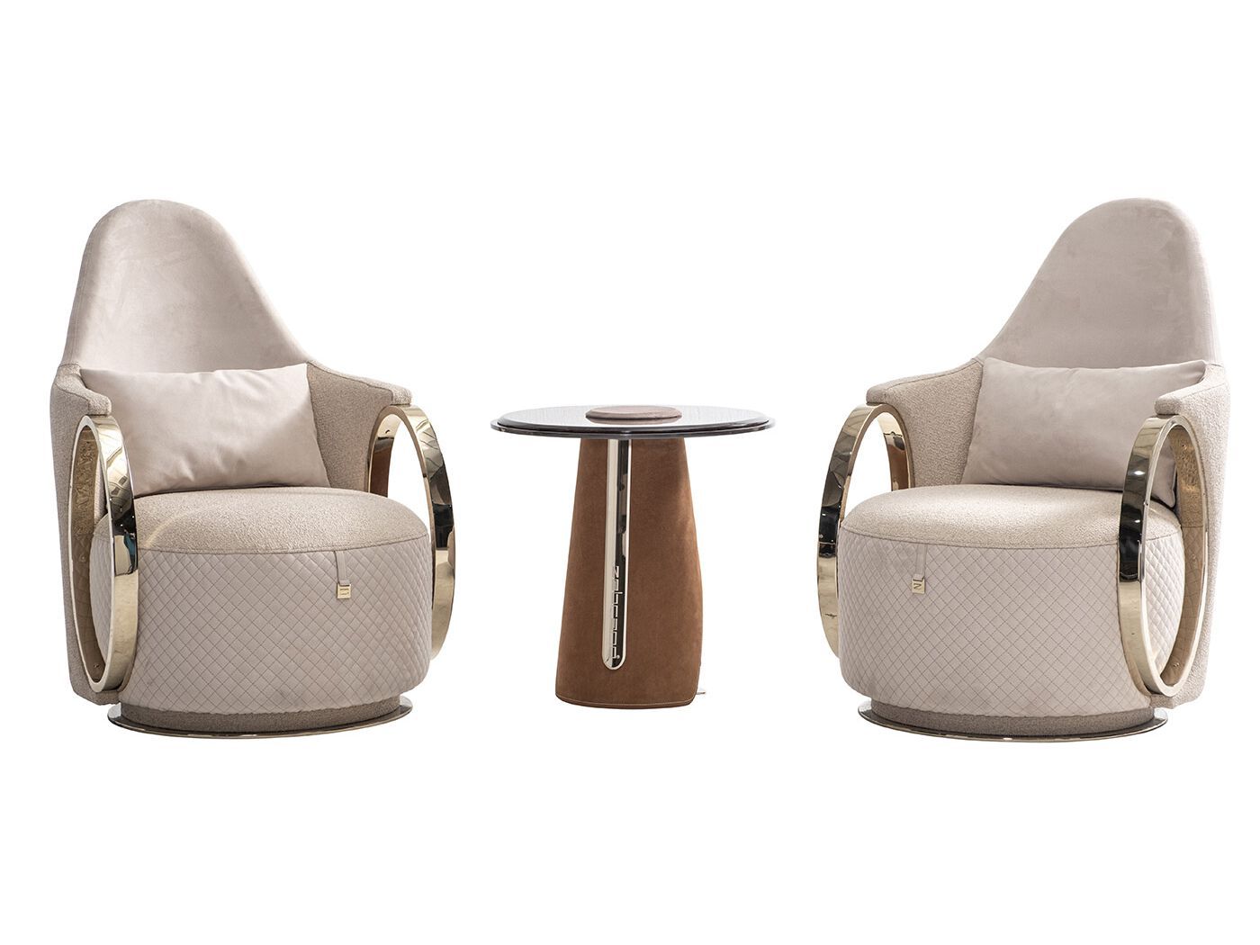 Тканевое кресло с подлокотниками Zebrano Niks ARCH-00014043