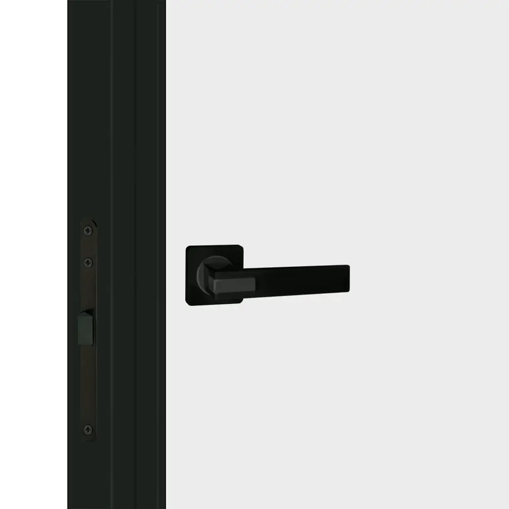 Дверь межкомнатная глухая Invisible 80x220 см цвет белый с замком обратное открытие черная кромка левая 89433701 STLM-2037884 VELLDORIS  - Вид №4