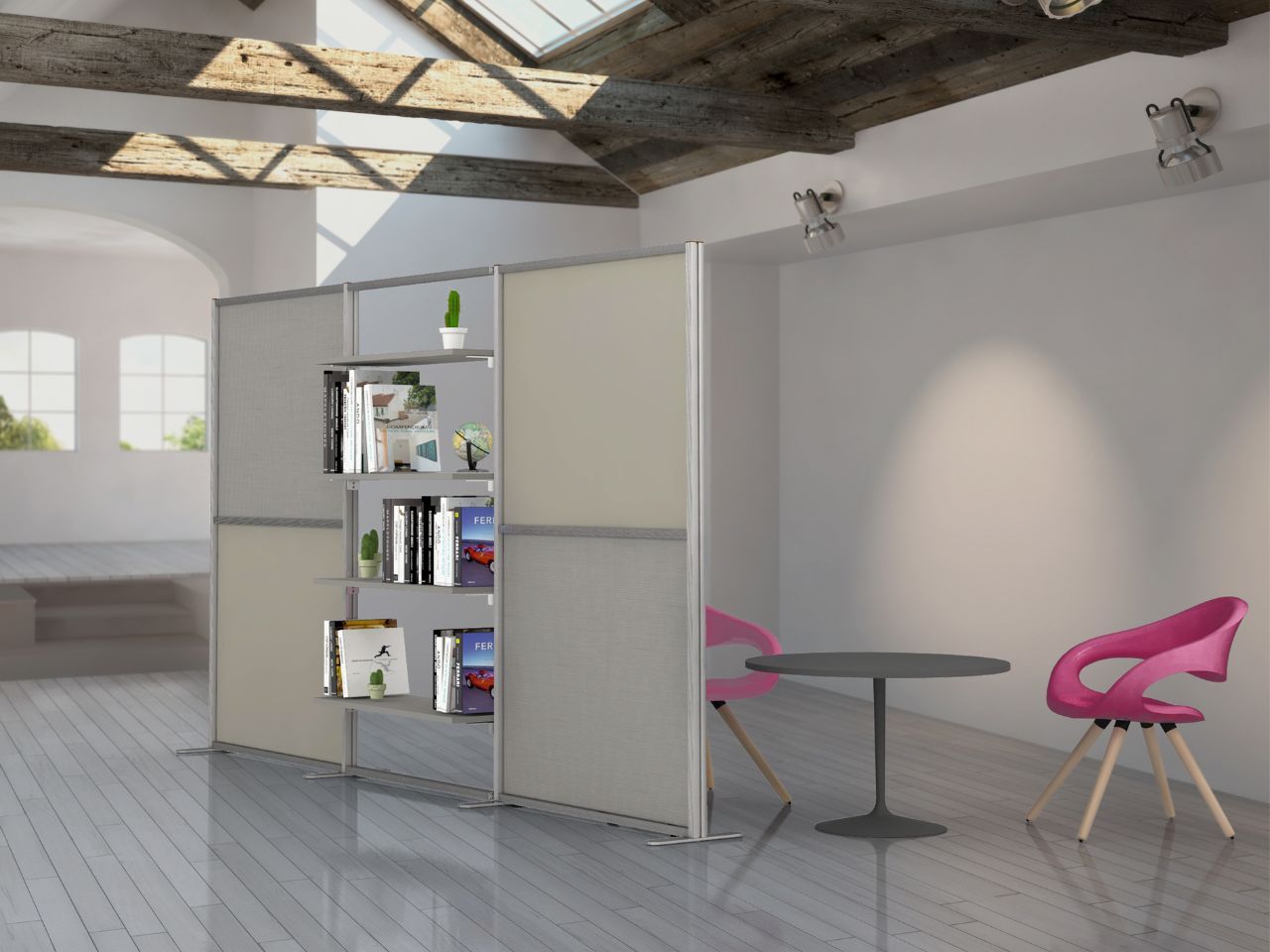 Модульная отдельно стоящая офисная перегородка из ламината STUDIO T InUno ARCH-00018916 - Вид №2