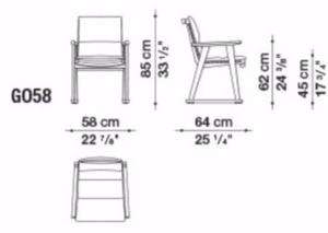 B&B Italia Outdoor Садовый стул с подлокотниками Gio sun-id-1460740 - Вид №3