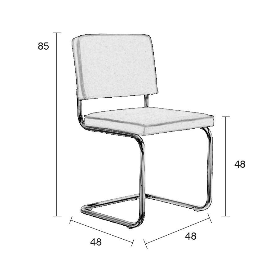 Стул Ridge Brushed Vintage синий Zuiver 1100114 - Вид №8